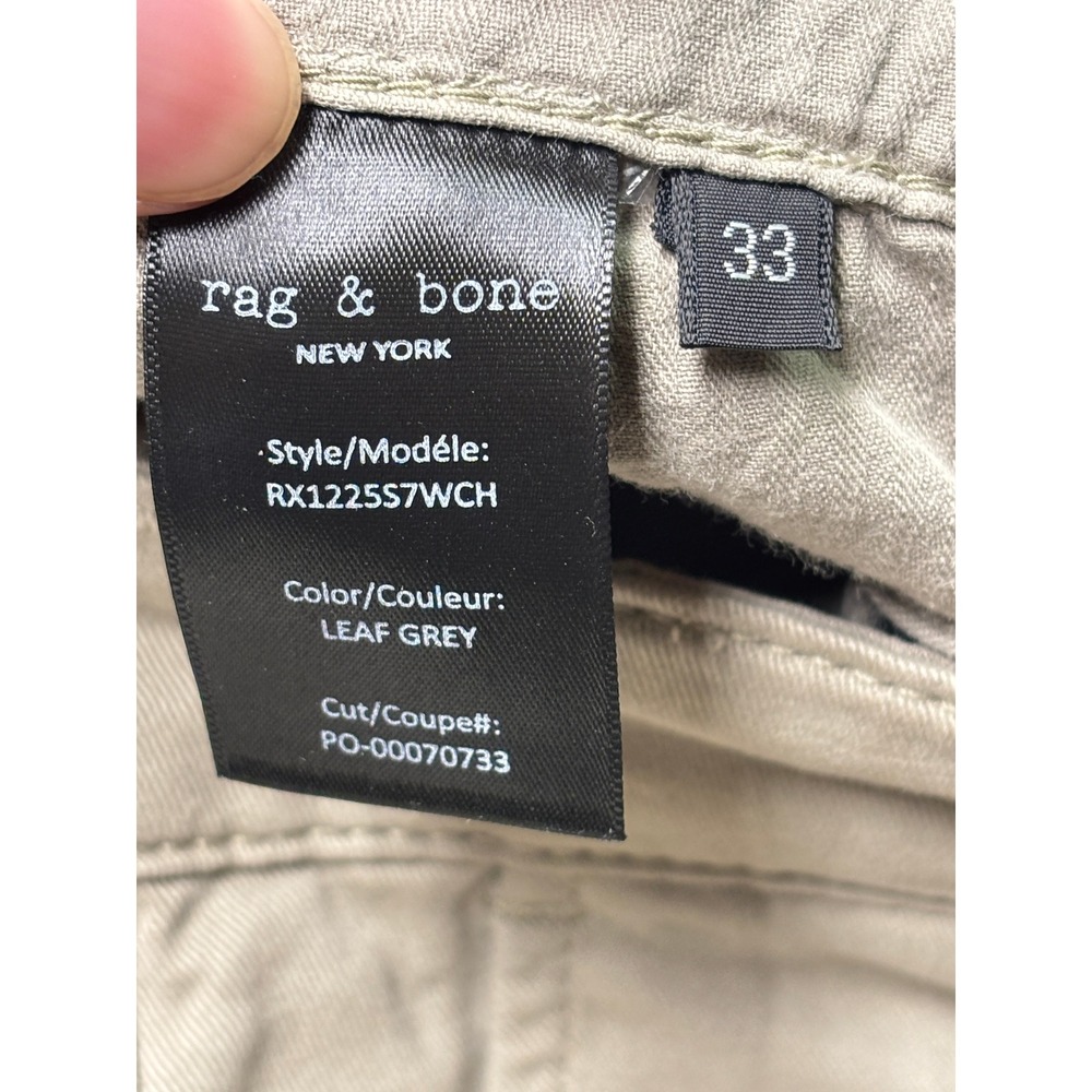Rag & Bone Fit 2 Chino Pants Mens 33X30 Leaf Grey Slim Straight Stretch - Picture 4 of 13